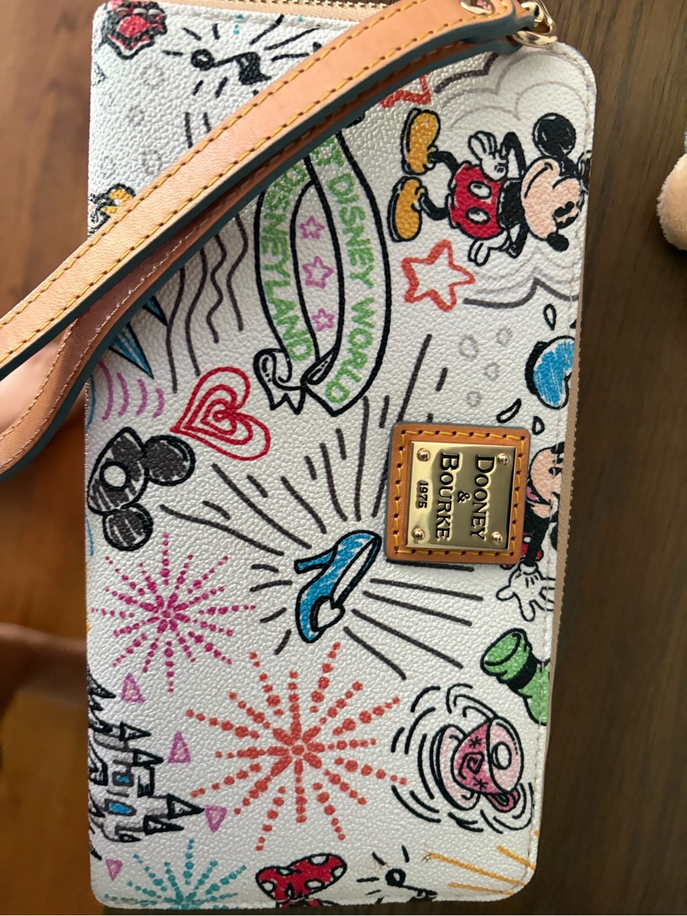 Dooney & Bourke Disney White Multi Wristlet Wallet